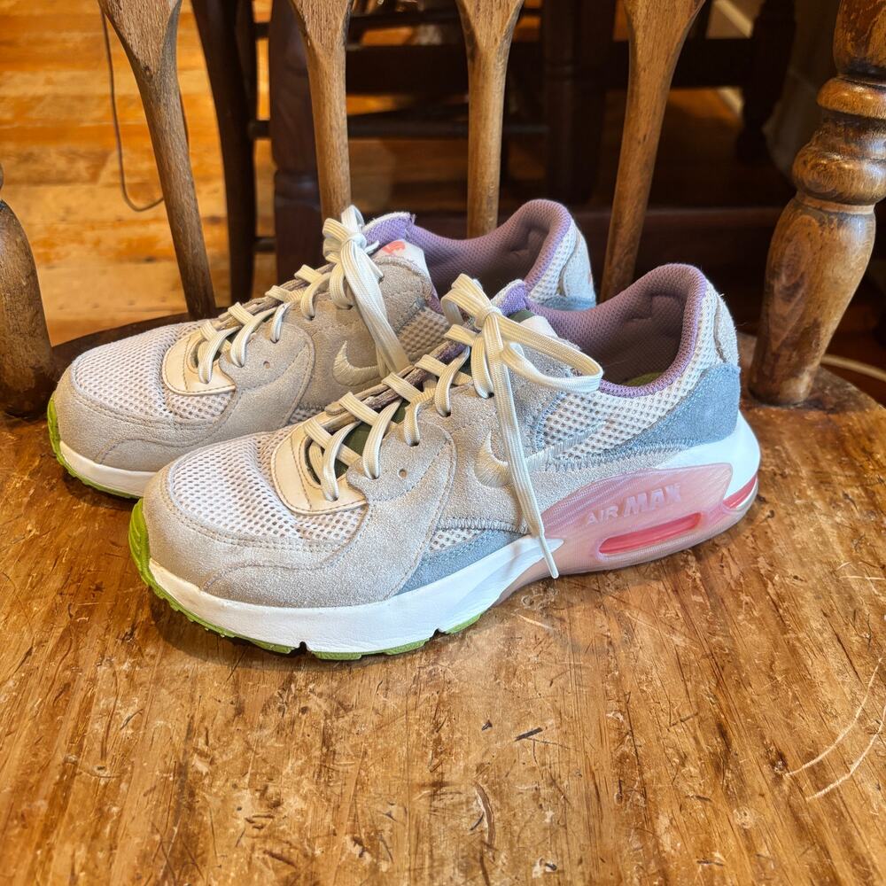 Nike Air Max Excee SUEDE Womens Size 7 Shoes Sneakers Blue Gray Pink CD5432-120
